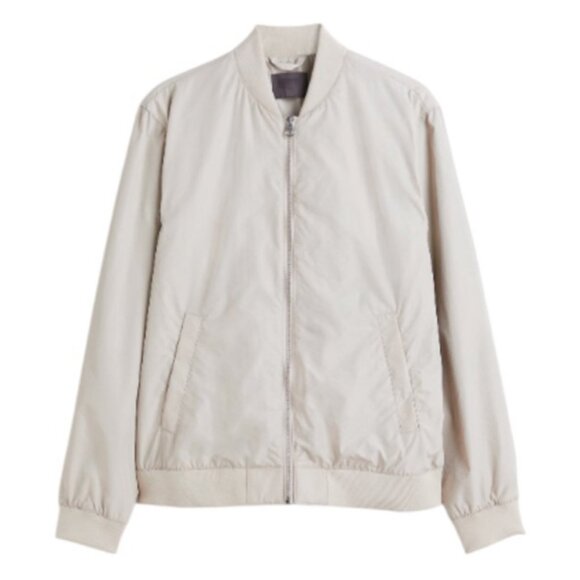 Zara cream quilted lining padded oversized bomber jacket size L - Picture 1 of 9